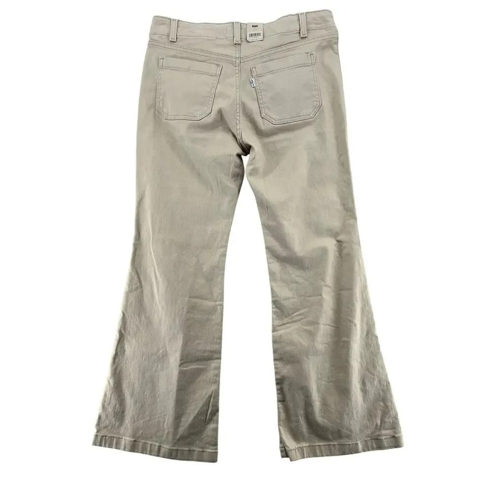 Levi’s Superlow Flare Jeans Womens 31 Beige Low Rise Y2K 2000s NWT - Picture 3 of 5